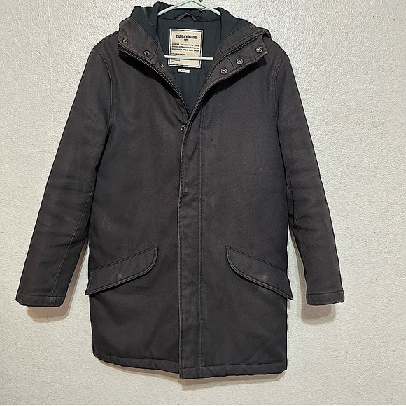 Zadig & Voltaire Charcoal Grey Parka KAR OPGM​​ - Picture 1 of 13